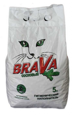 Наполнитель Для Кошек BRAVA Сосновый 5л.