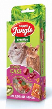 Лакомство Для Грызунов Happy Jungle Корзиночки Престиж Медовый Микс 85гр. 3шт.