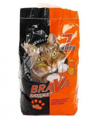 Наполнитель Для Кошек BRAVA Бюджет 7л.