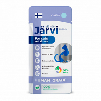 Корм Для Кошек Влажный JARVI Крем-Суп с Филе Трески 15 г